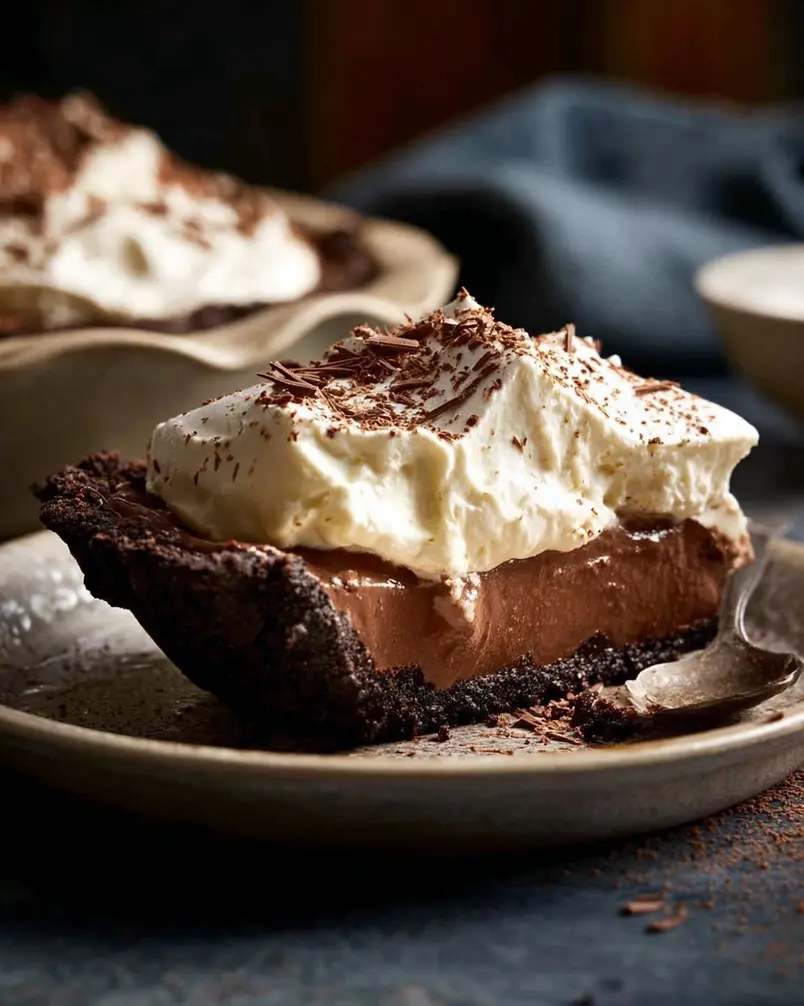Chocolate Cream Pie 2 Ingredients for chocolate cream pie laid out neatly