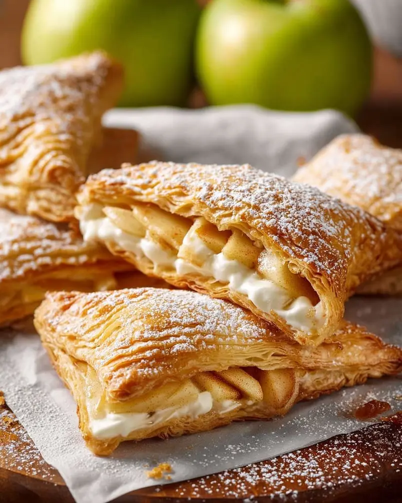 Apple Turnovers – with cream filled option 2 Apple turnover ingredients laid out for preparation