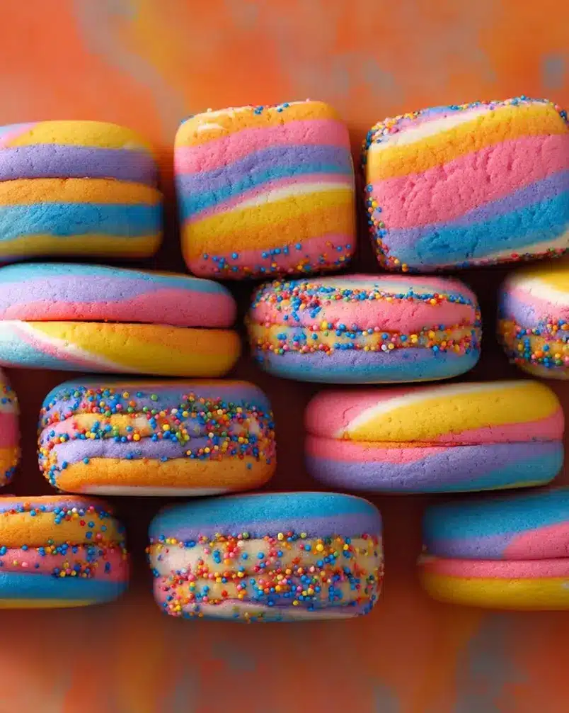 Technicolor Cookies 2 Vibrant dough being mixed for technicolor cookies