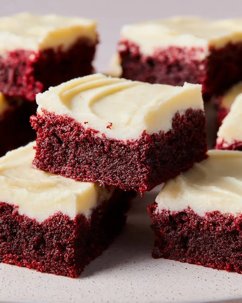 Red Velvet Cookie Bars 3 Baking pan filled with red velvet cookie bars before going into the oven