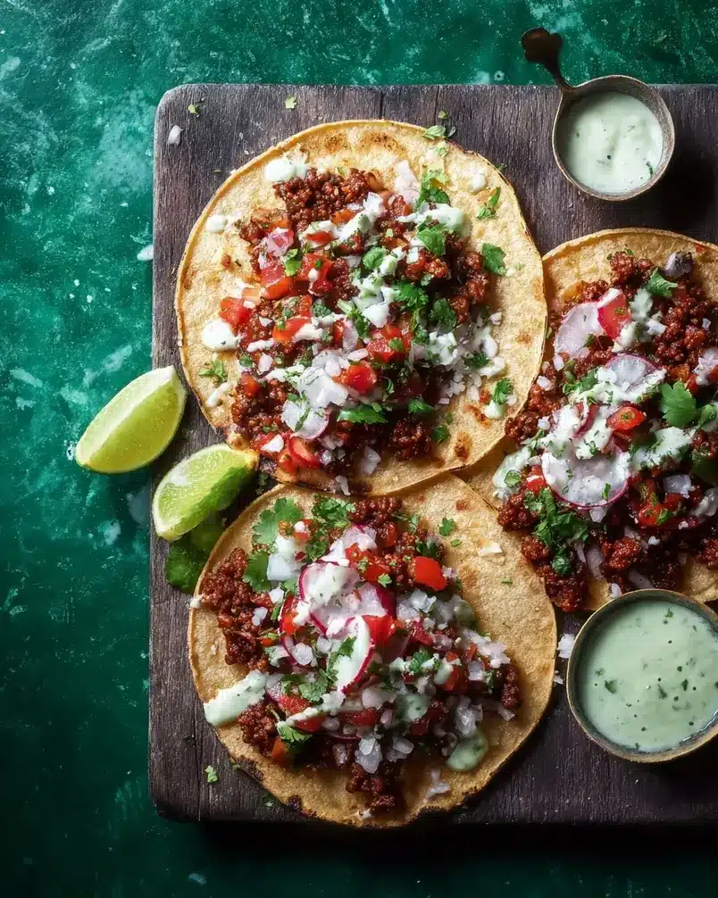 Easy Chorizo Street Tacos 2 Preparing chorizo for street tacos with vibrant vegetables