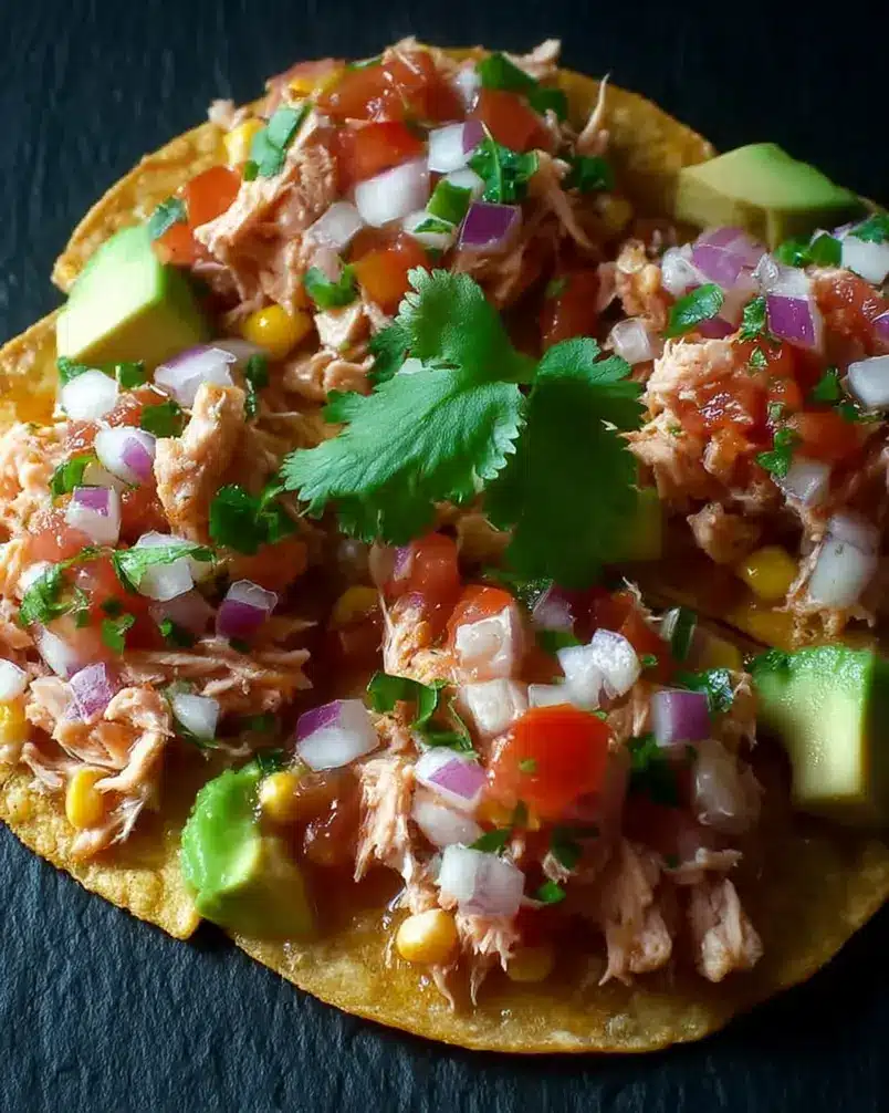 Tuna Tostadas 2 Tuna tostada ingredients being prepped and arranged beautifully