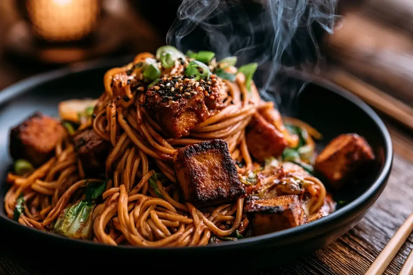 Spicy Gochujang Noodles with Crispy Tofu 2 Spicy Gochujang Noodles with Crispy Tofu
