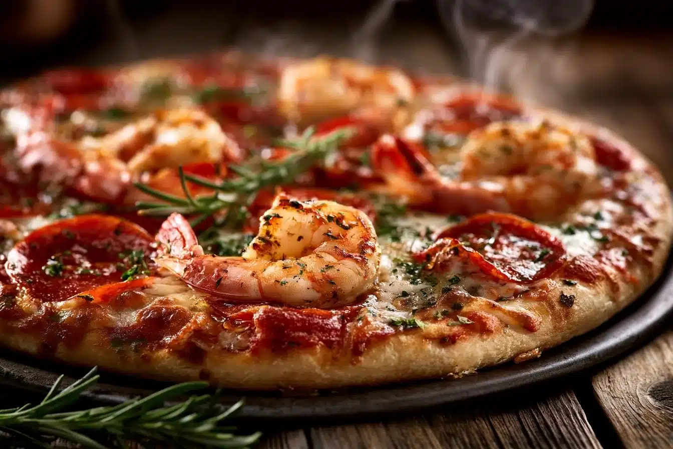 Gourmet Pepperoni and Shrimp Pizza 3 Gourmet Pepperoni and Shrimp Pizza