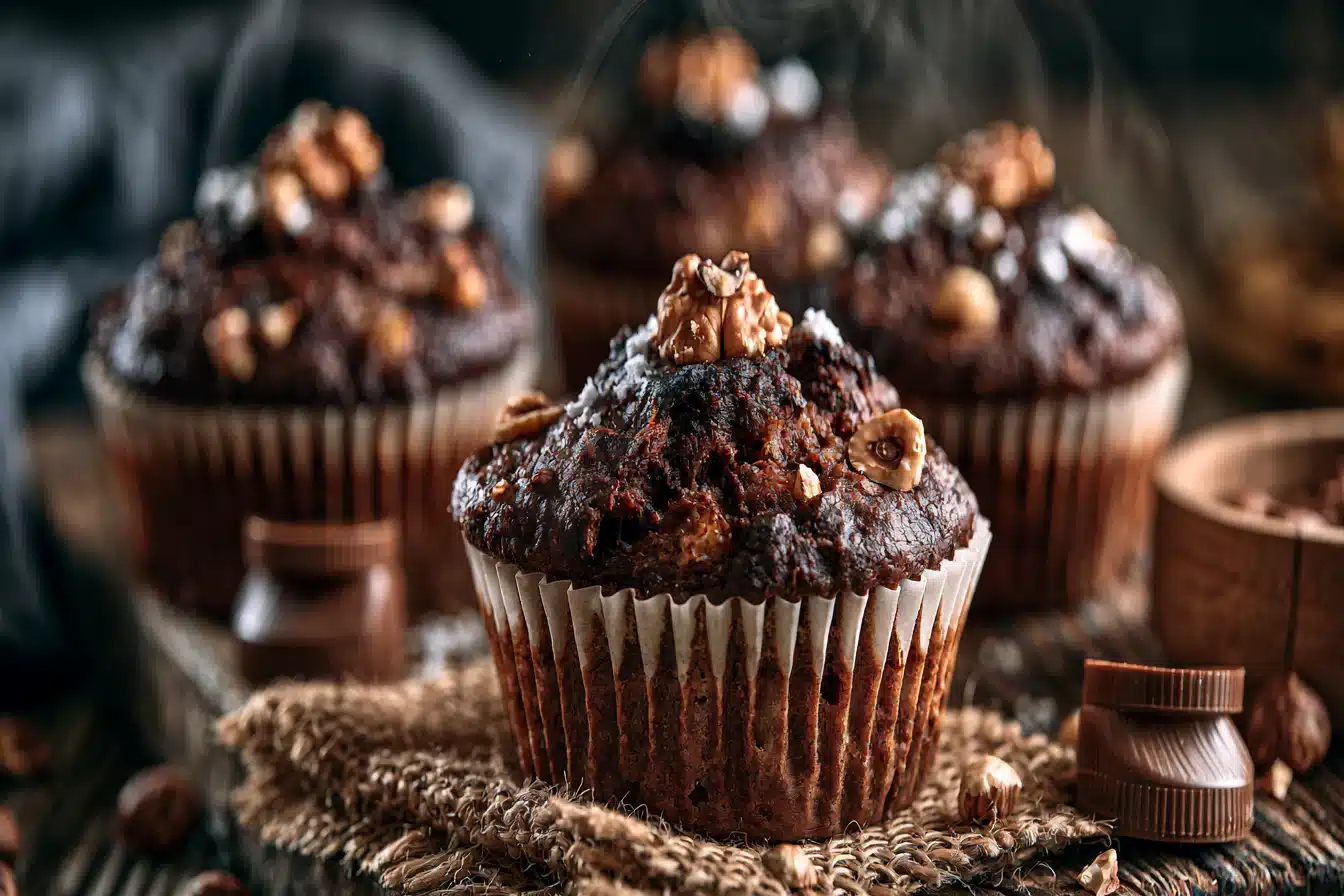 Chocolate Hazelnut Banana Bread Muffins 3 Chocolate Hazelnut Banana Bread Muffins
