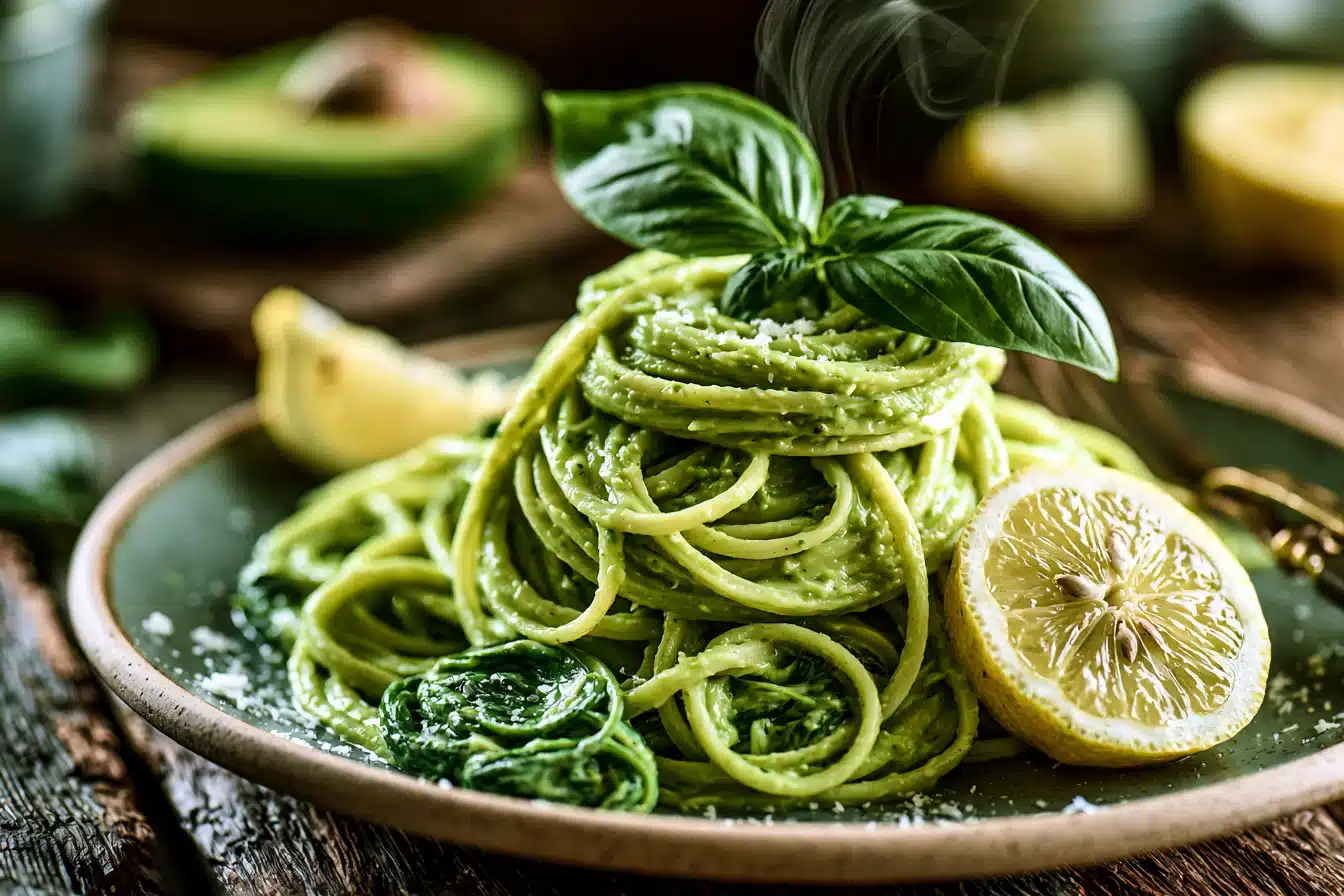 Creamy Avocado Spinach Pasta with Lemon 3 Creamy Avocado Spinach Pasta with Lemon