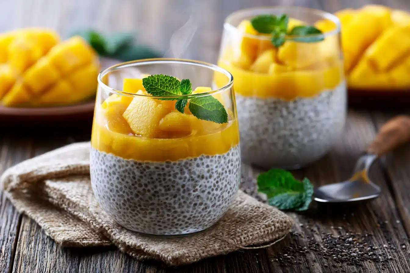 Creamy Coconut Mango Chia Pudding 2 Creamy Coconut Mango Chia Pudding