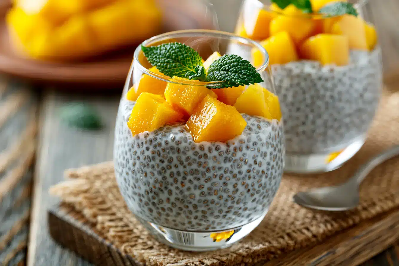 Creamy Coconut Mango Chia Pudding 3 Creamy Coconut Mango Chia Pudding