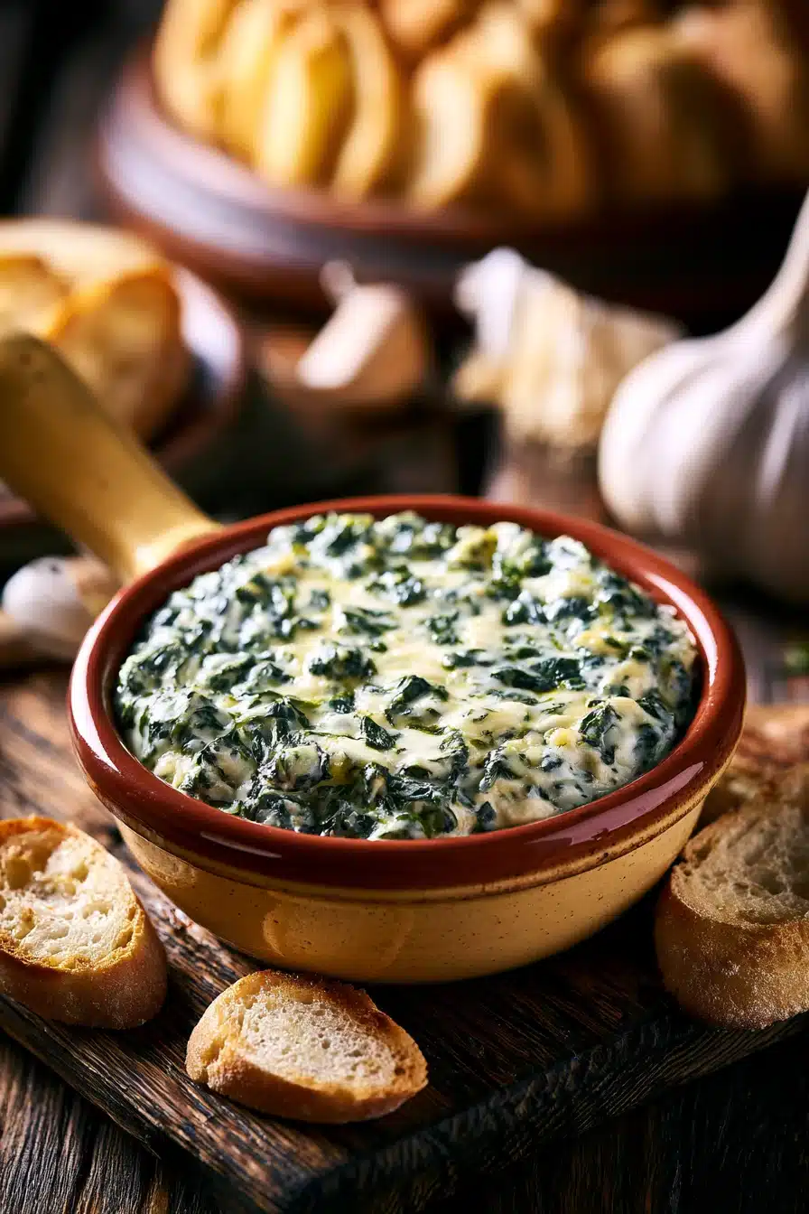 Creamy Garlic Spinach Dip 2 Creamy Garlic Spinach Dip