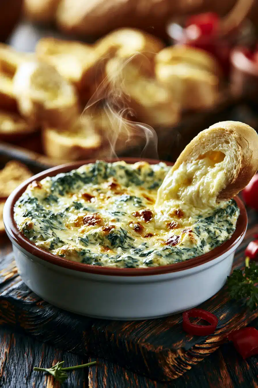 Creamy Garlic Spinach Dip 3 Creamy Garlic Spinach Dip