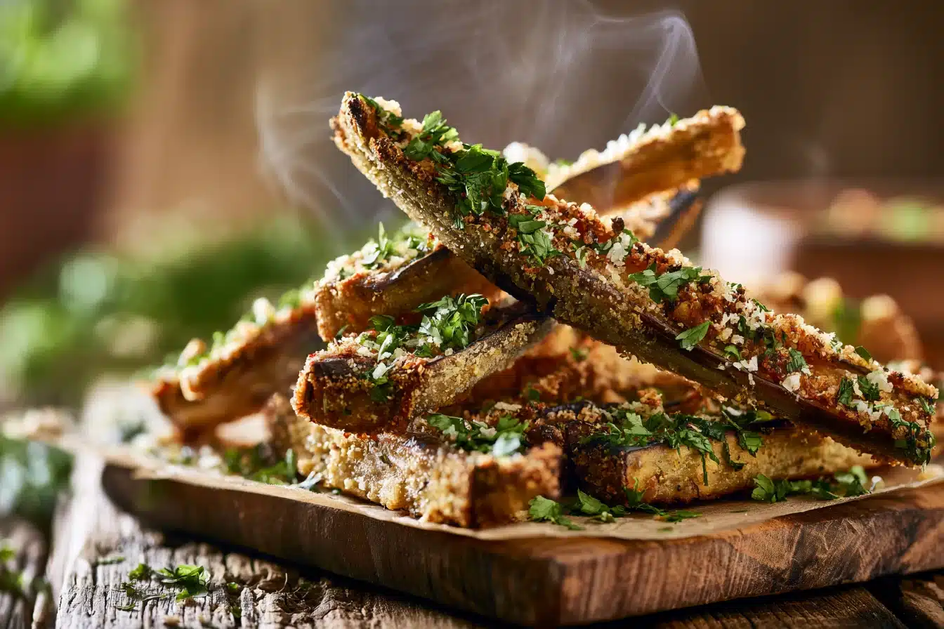Crispy Baked Eggplant Fries 2 Crispy Baked Eggplant Fries