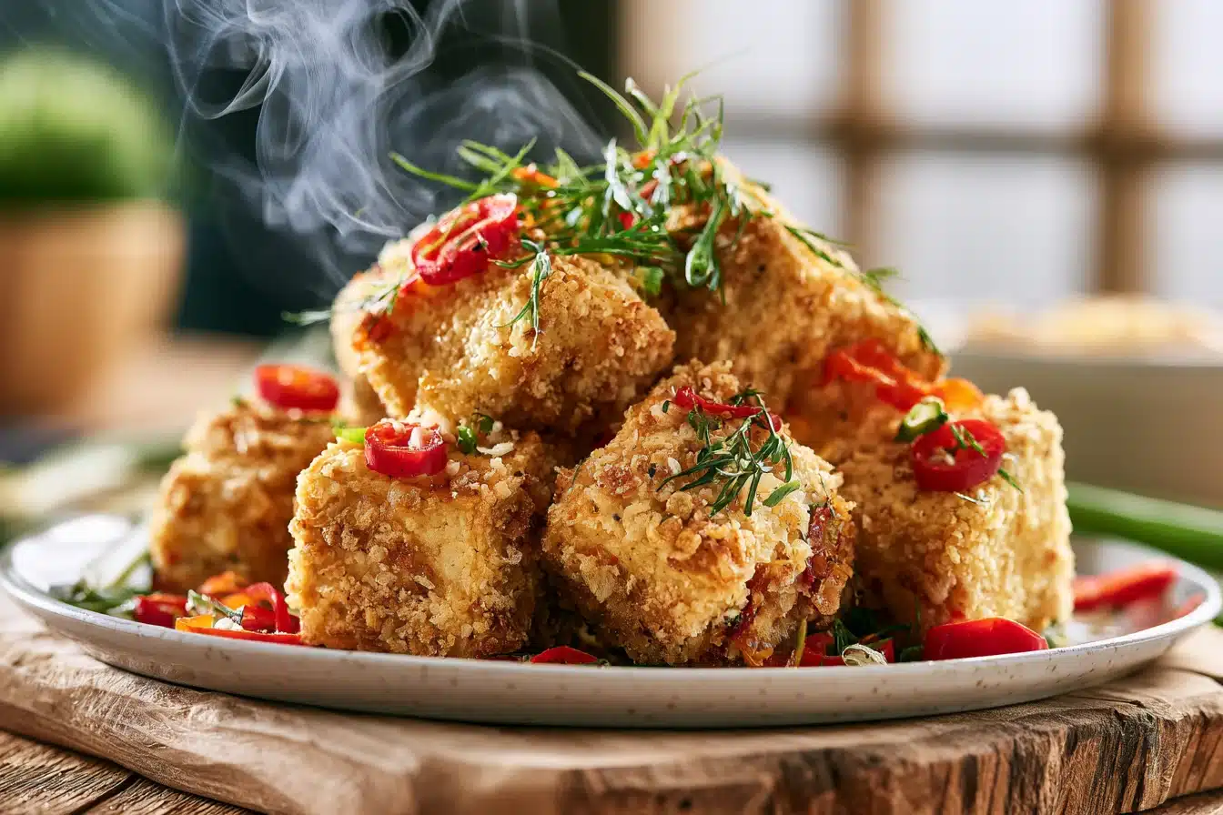 Crispy Baked Tofu Nuggets 2 Crispy Baked Tofu Nuggets