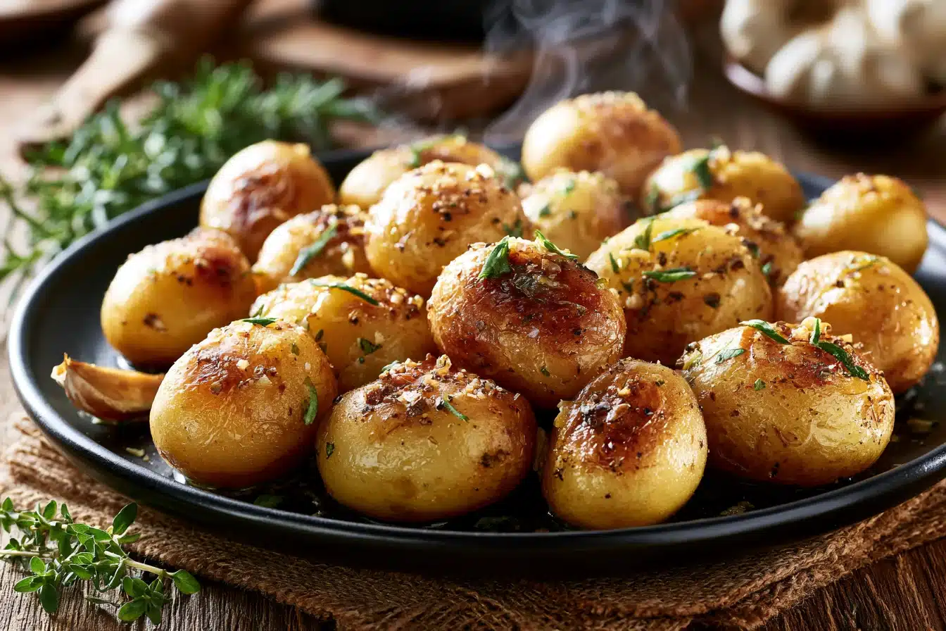 Garlic Butter Herb Roasted Potatoes 2 Garlic Butter Herb Roasted Potatoes