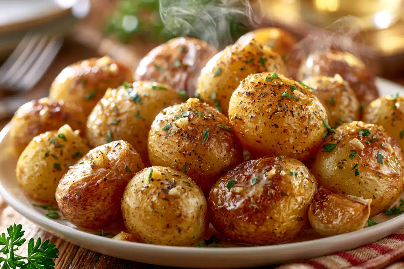 Garlic Butter Herb Roasted Potatoes 3 Garlic Butter Herb Roasted Potatoes