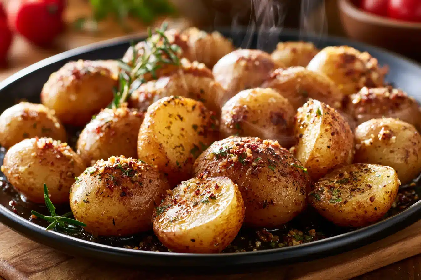 Garlic Butter Parmesan Roasted Potatoes 2 Garlic Butter Parmesan Roasted Potatoes