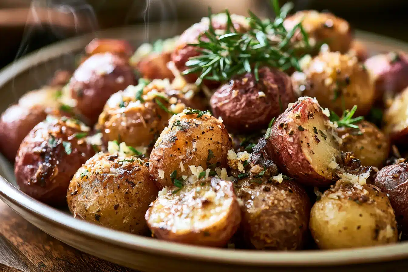 Garlic Butter Parmesan Roasted Potatoes 3 Garlic Butter Parmesan Roasted Potatoes