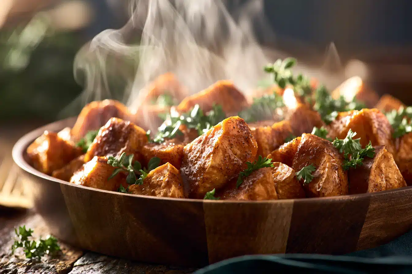 Maple Cinnamon Roasted Sweet Potatoes 2 Maple Cinnamon Roasted Sweet Potatoes