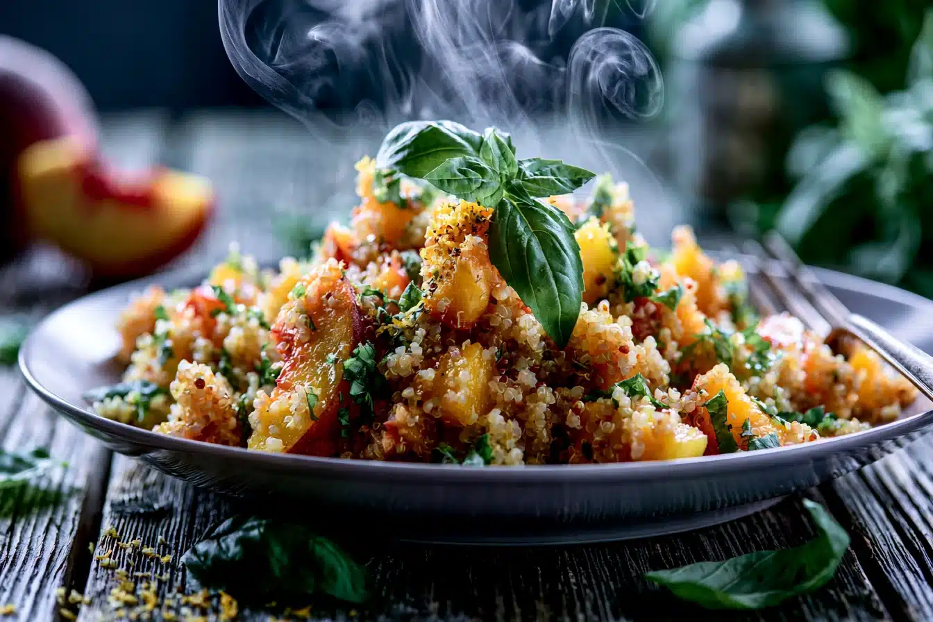 Peach Basil Quinoa Salad 3 Peach Basil Quinoa Salad