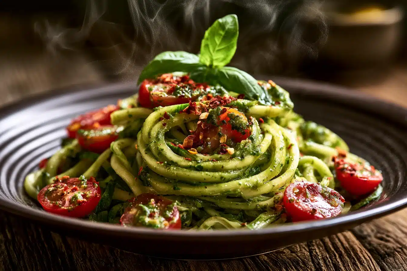 Pesto Zoodle Salad 2 Pesto Zoodle Salad