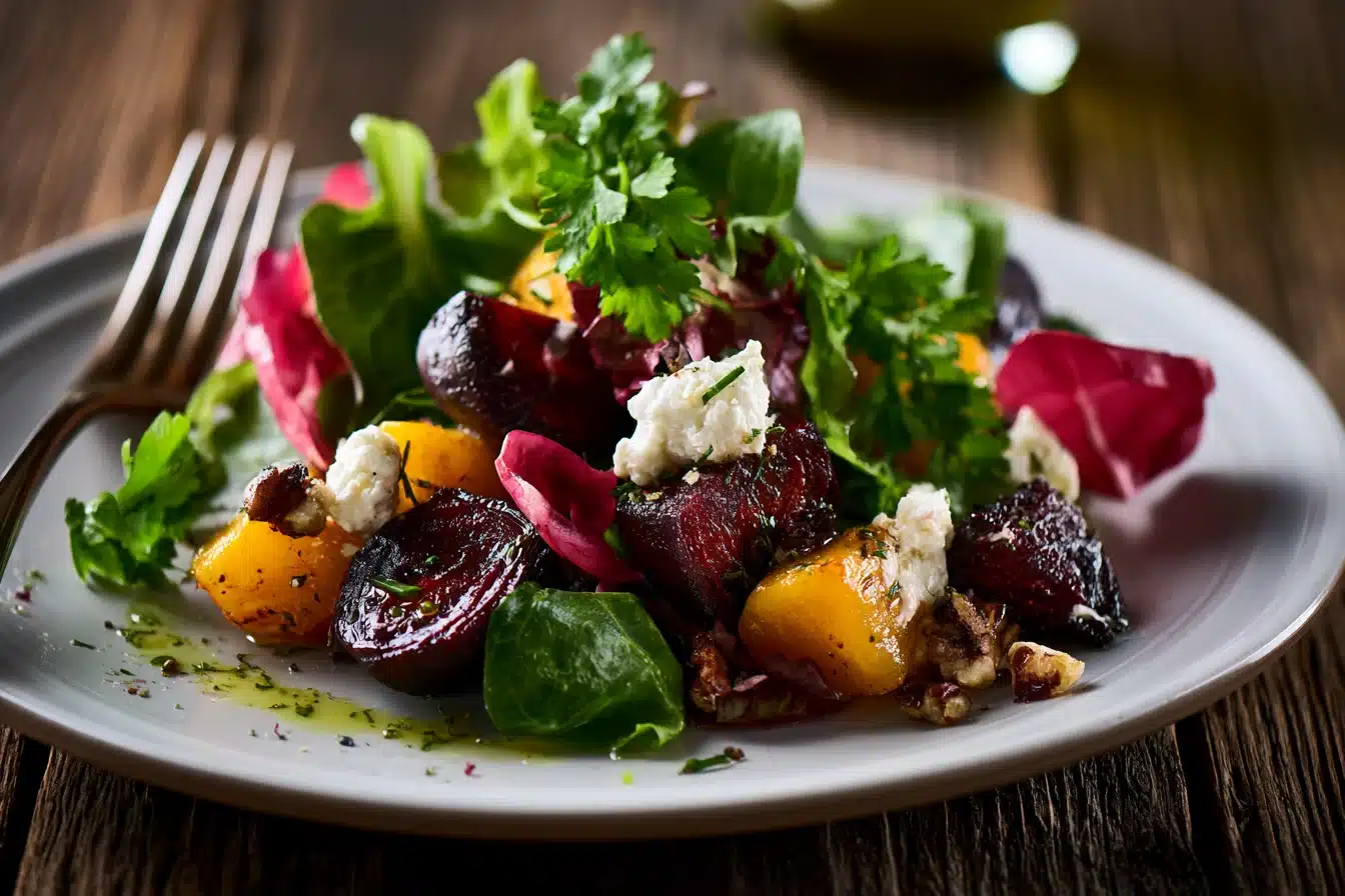 Roasted Beet and Goat Cheese Salad 3 Roasted Beet and Goat Cheese Salad