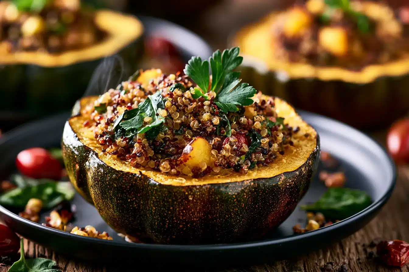 Savory Stuffed Acorn Squash with Quinoa 2 Savory Stuffed Acorn Squash with Quinoa