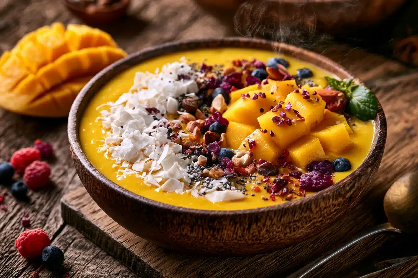 Coconut Mango Smoothie Bowl 3 Coconut Mango Smoothie Bowl