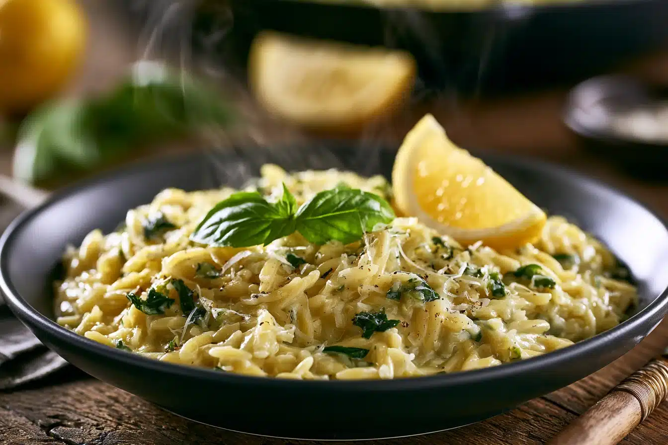 Creamy Lemon Garlic Orzo 2 Creamy Lemon Garlic Orzo