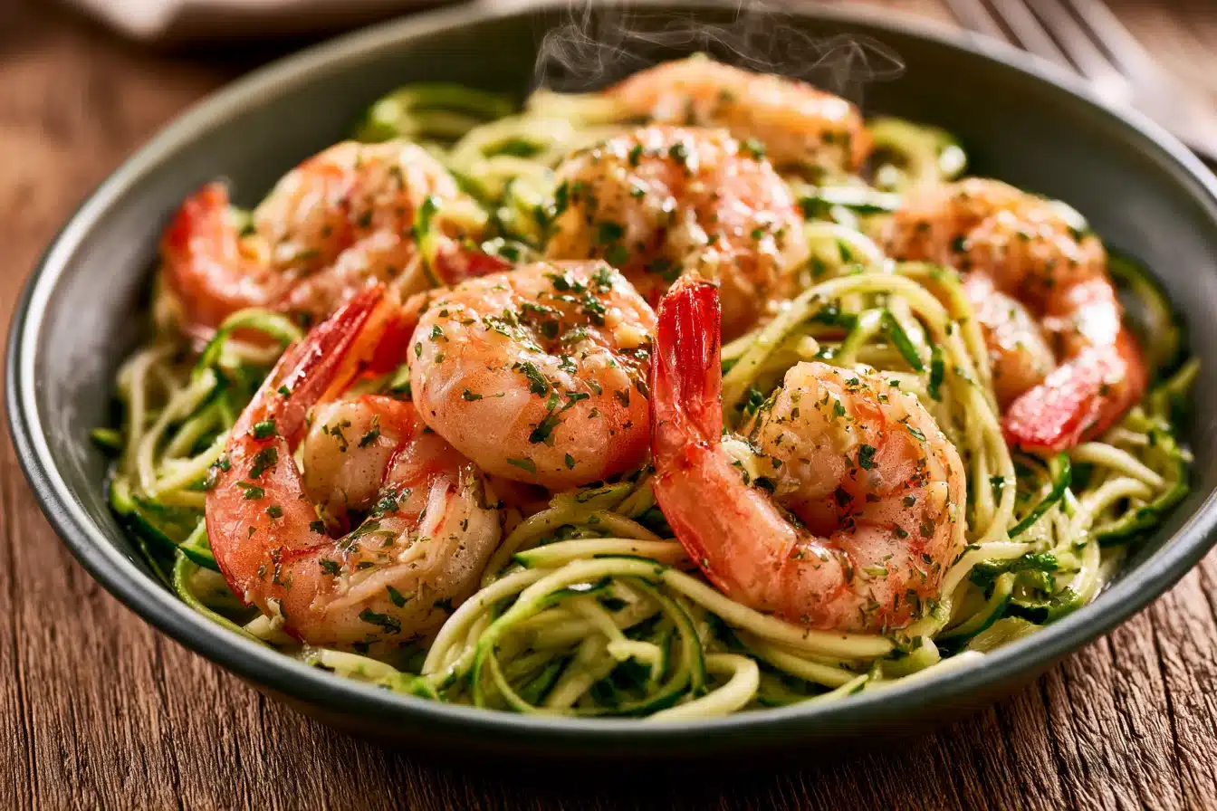 Herbed Garlic Butter Shrimp and Zucchini Noodles 2 Herbed Garlic Butter Shrimp and Zucchini Noodles
