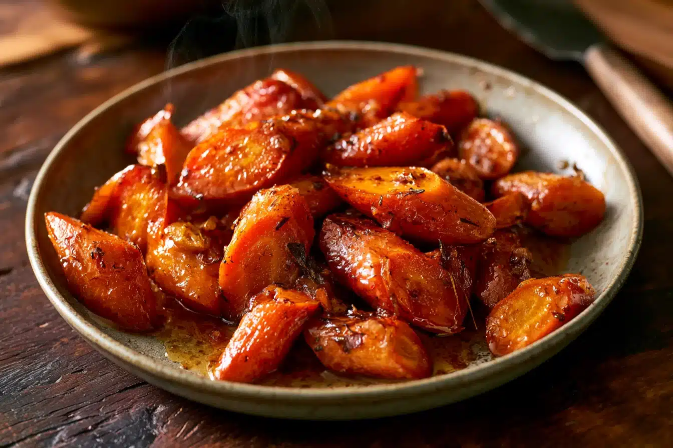Honey Garlic Roasted Carrots 2 Honey Garlic Roasted Carrots