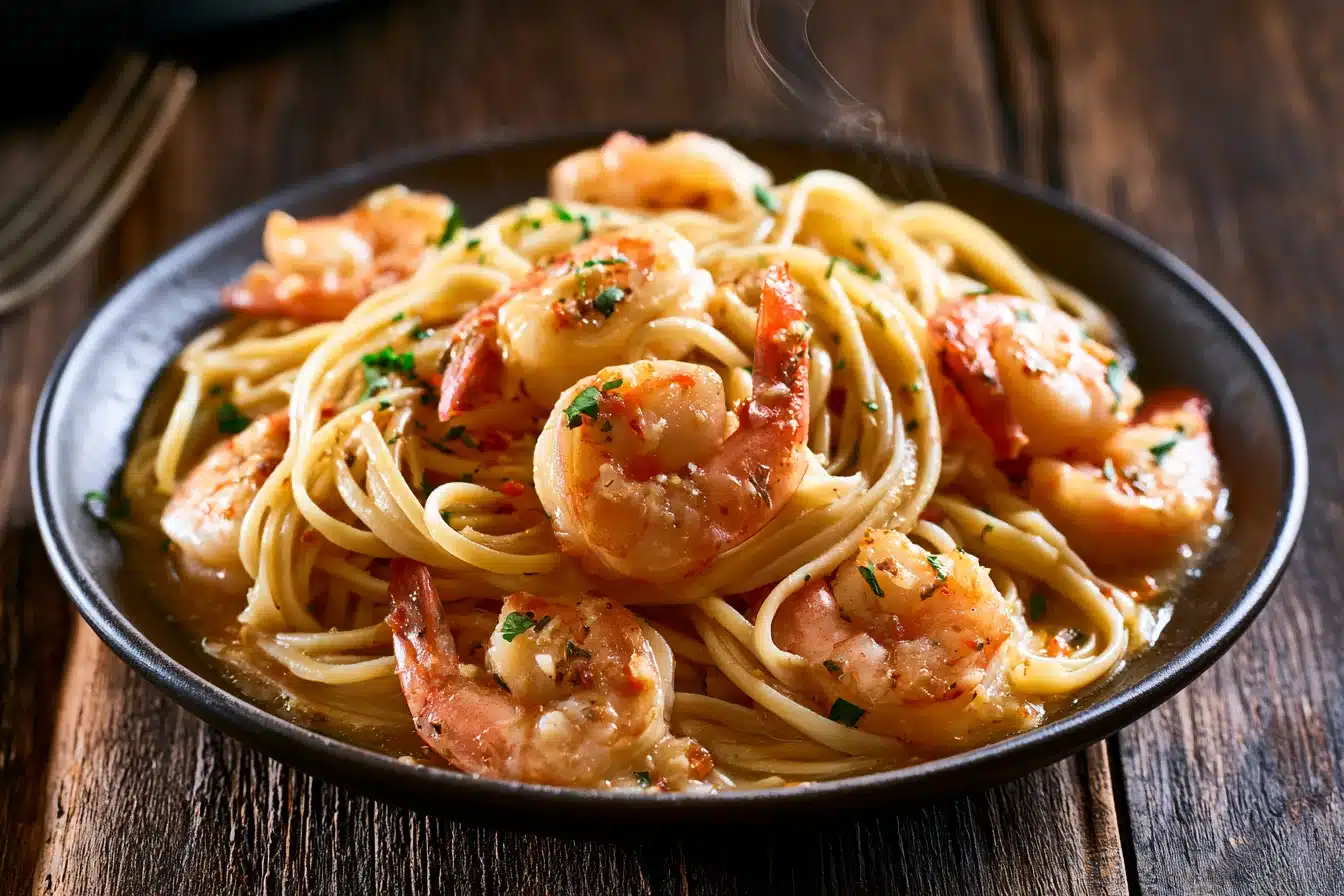 Easy Shrimp Scampi with Linguine 2 Easy Shrimp Scampi with Linguine